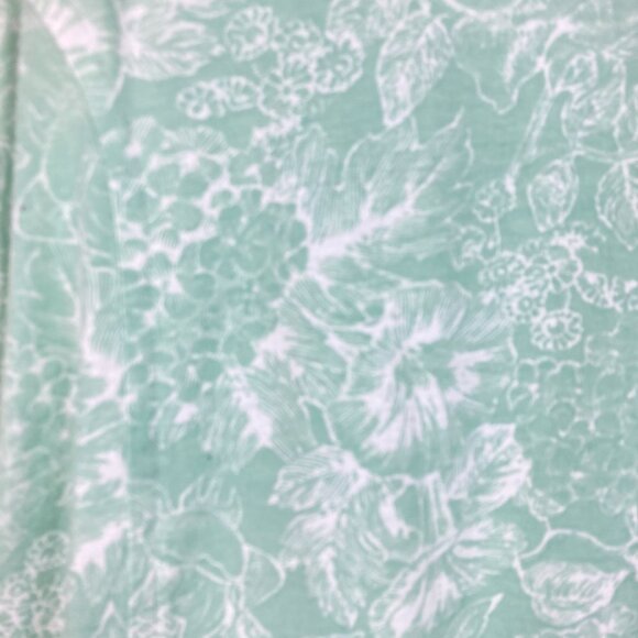 Laura Ashley Vintage Green & White Midi Pullover Drop Waist Sun Dress Sz S/M - Picture 7 of 9